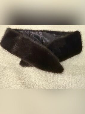H&M Dark Brown Faux Fur Scarf